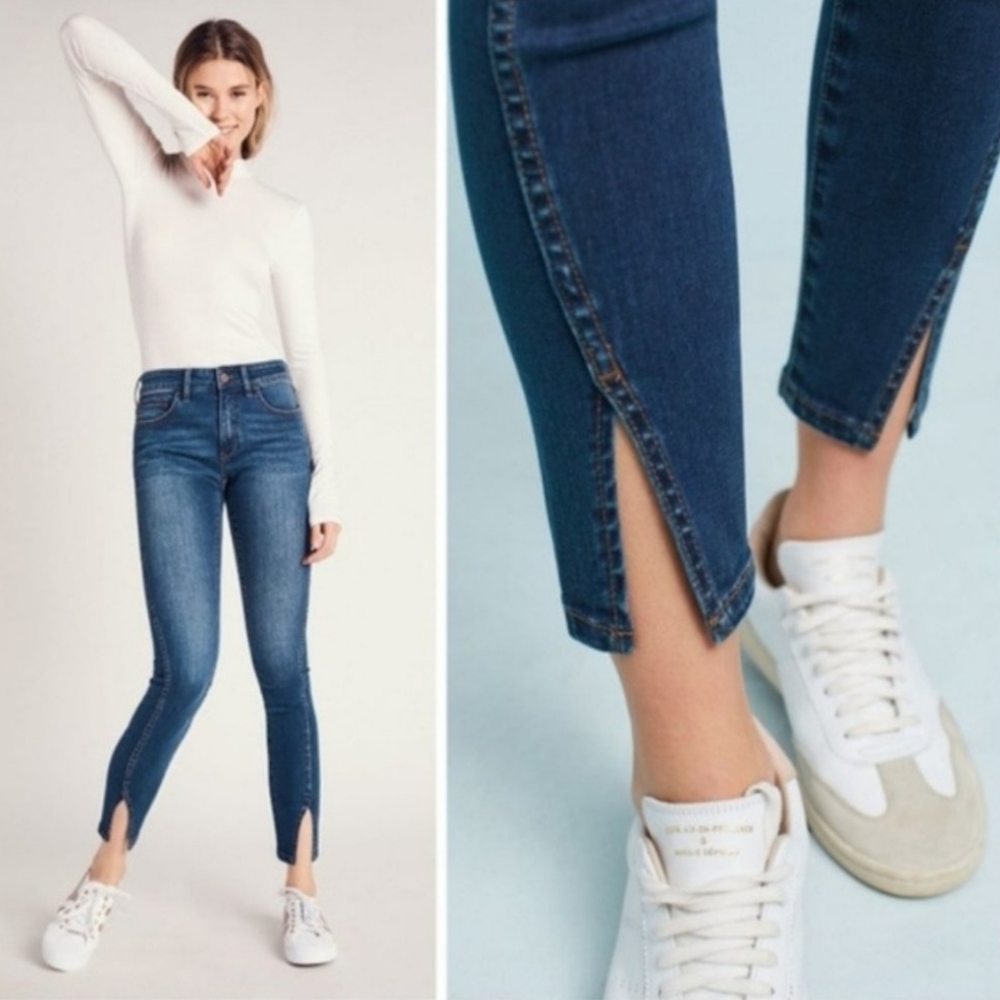 Pilcro and the Letterpress Blue Skinny Jeans